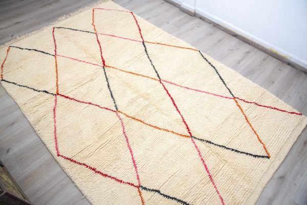 9.8x6.2 ft Moroccan Beni Ourain Rug , Berber Rug , Hand Knotted Rug , Handmad Wool Rug , Berber Teppich ,Vintage Berber Rug, Moroccan Carpet