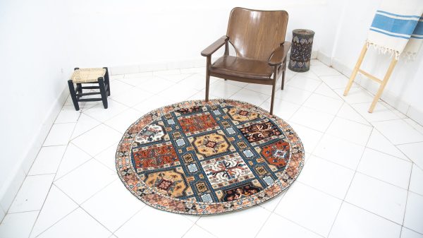 round moroccan rug, Authentic 90s Moroccan Rug, Wool Rug,Berber Teppich catpet ,Vintage Berber Rug