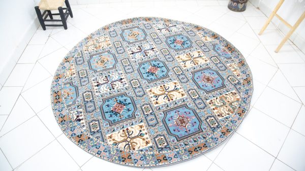 Round 90s rug, Authentic Moroccan Rug, Wool Rug,Berber Teppich catpet ,Vintage Berber Rug