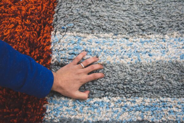 Contemporary rug 8.2 FT X 5.2 FT - Vintage berber rug - Moroccan area rug - Hand woven rug - Moroccan Contemporary rug - Wool rug - Pink rug