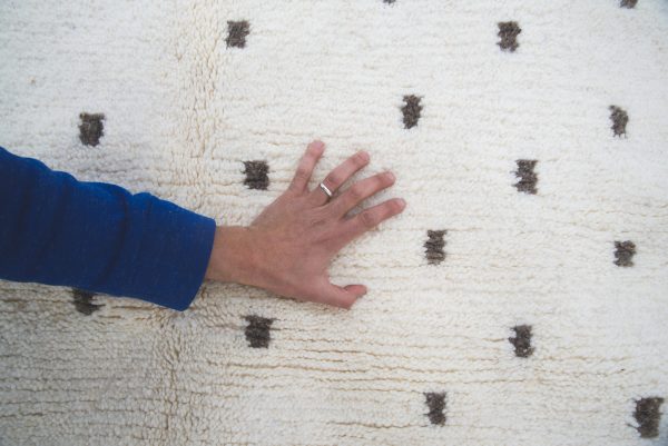 Moroccan rug Hand knotted - Beni ourain rug - all wool berber rug - handmade rug - Genuine lamb wool