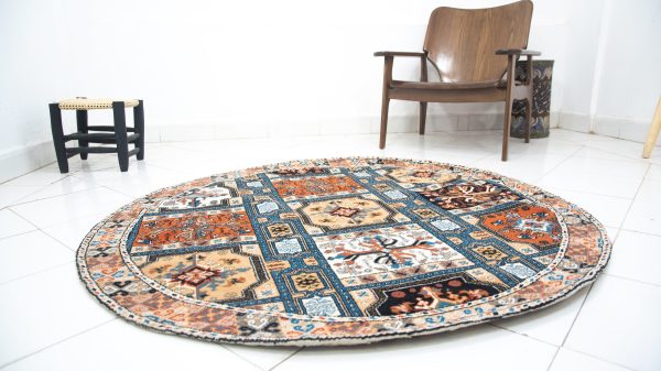 round moroccan rug, Authentic 90s Moroccan Rug, Wool Rug,Berber Teppich catpet ,Vintage Berber Rug