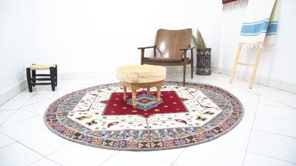circle rug, Authentic Moroccan Rug, Wool Rug,Berber Teppich catpet ,Vintage Berber Rug