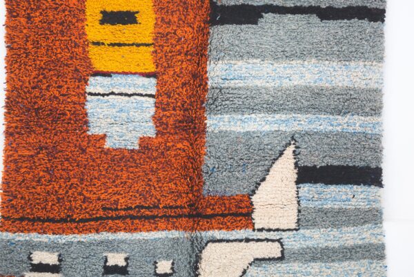 Contemporary rug 8.2 FT X 5.2 FT - Vintage berber rug - Moroccan area rug - Hand woven rug - Moroccan Contemporary rug - Wool rug - Pink rug