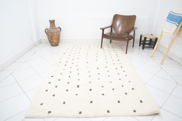 Moroccan rug Hand knotted - Beni ourain rug - all wool berber rug - handmade rug - Genuine lamb wool