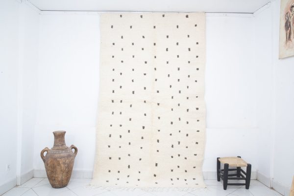 Moroccan rug Hand knotted - Beni ourain rug - all wool berber rug - handmade rug - Genuine lamb wool