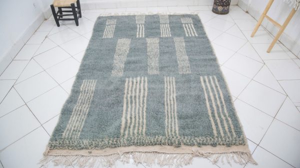 geometric Beni Ourain Rug,Large handwoven cream rug, bedroom rug, living room rug, bohemian decor, area rug,vintage unique rug