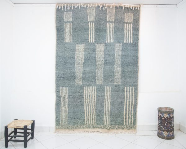 geometric Beni Ourain Rug,Large handwoven cream rug, bedroom rug, living room rug, bohemian decor, area rug,vintage unique rug