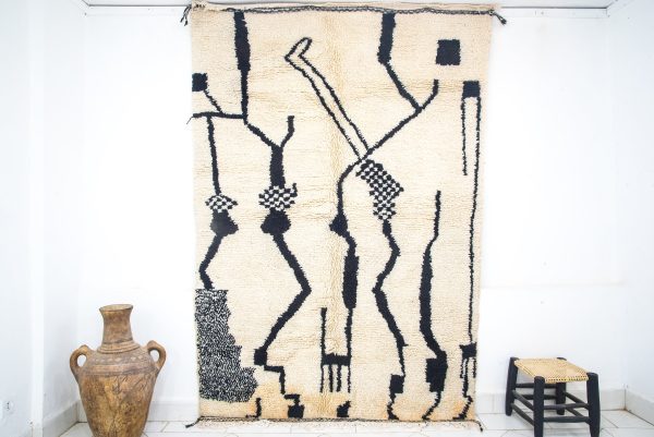 BCreative Geometric Patterns Carpet from morocco Handmad Wool Rug
