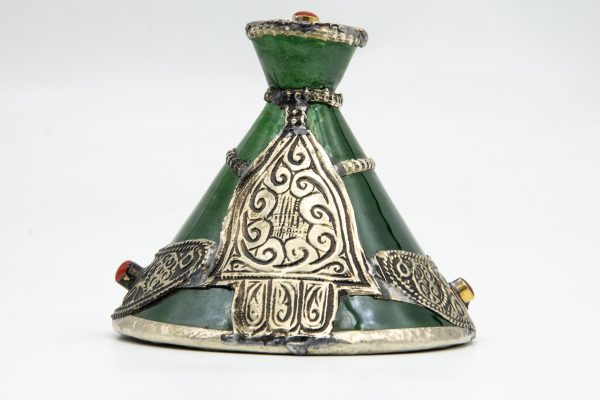 Antique Ceramic and metal bowl - Moroccan Ceramic Bowl - Very beautiful moroccan antique decor
