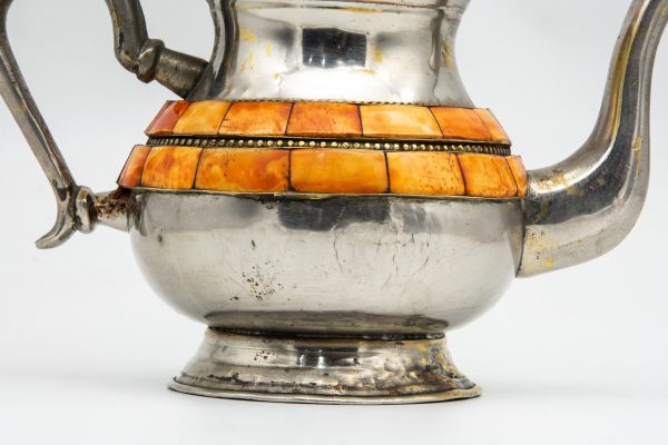 Amazing Antique Moroccan Tea pot Decorated with camel Bones | Very Good Condition