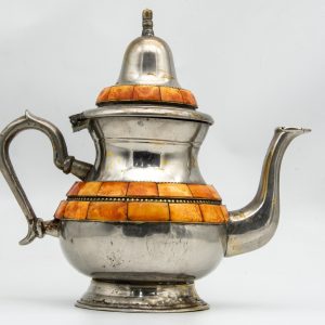 Amazing Antique Moroccan Tea pot Decorated with camel Bones | Very Good Condition