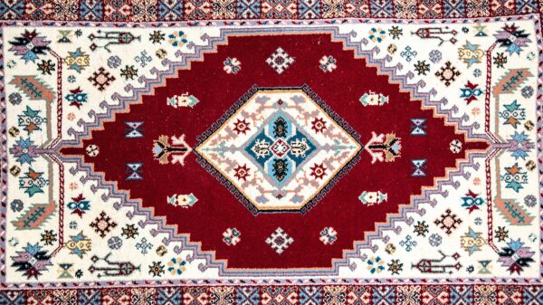 Woven Moroccan rug 7x5 ft - Vintage Berber carpet - Handmade rug - Wool area rug - Shag rug