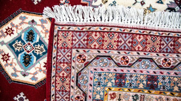 Woven Moroccan rug 7x5 ft - Vintage Berber carpet - Handmade rug - Wool area rug - Shag rug