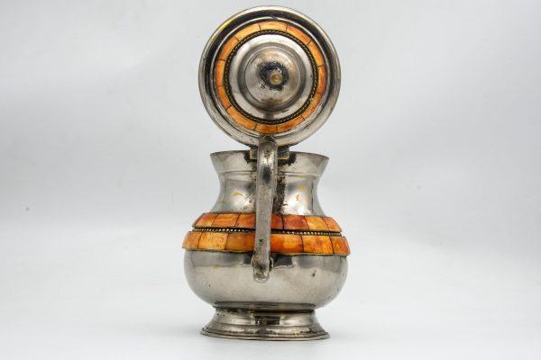Amazing Antique Moroccan Tea pot Decorated with camel Bones | Very Good Condition