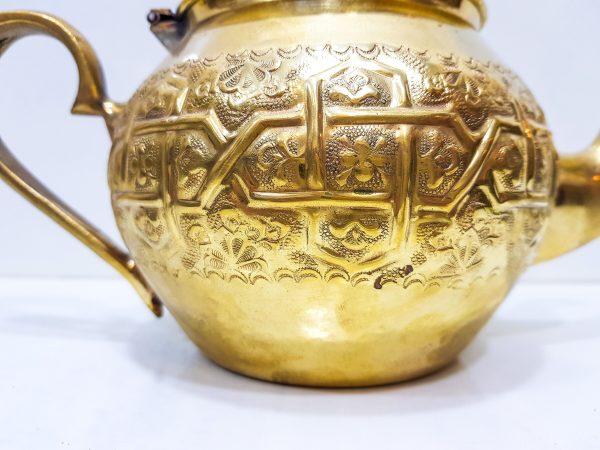 Vintage Moroccan Engraved Tea pot, VINTAGE Moroccan Copper Teapot, Antique Copper Teapot Morocco