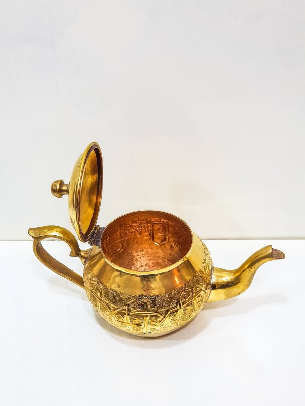 Vintage Moroccan Engraved Tea pot, VINTAGE Moroccan Copper Teapot, Antique Copper Teapot Morocco