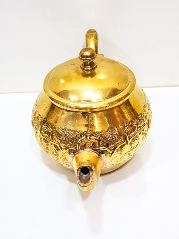 Vintage Moroccan Engraved Tea pot, VINTAGE Moroccan Copper Teapot, Antique Copper Teapot Morocco