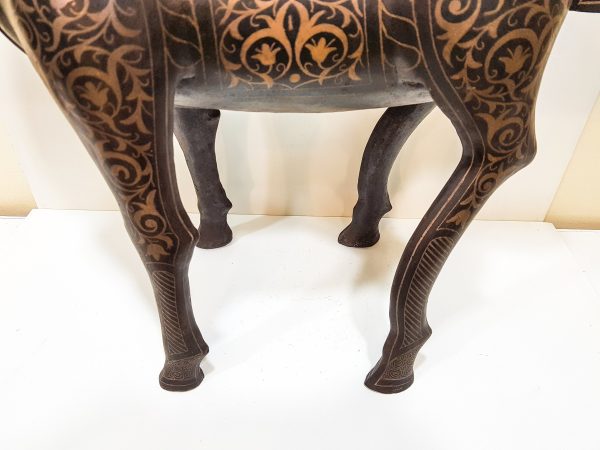 antique Greek Deer copper decoration, copper Deer Sculpture Hand carved