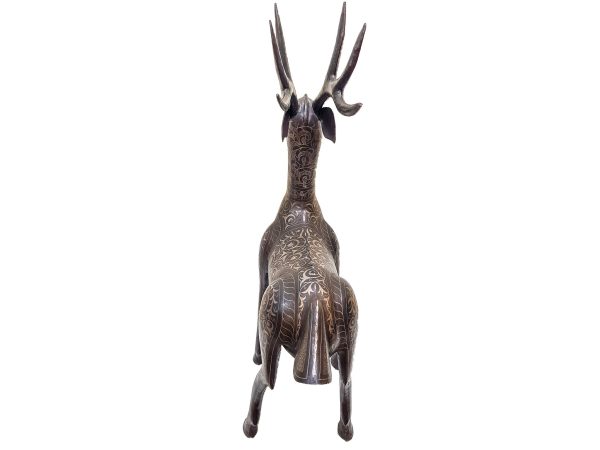 antique Greek Deer copper decoration, copper Deer Sculpture Hand carved