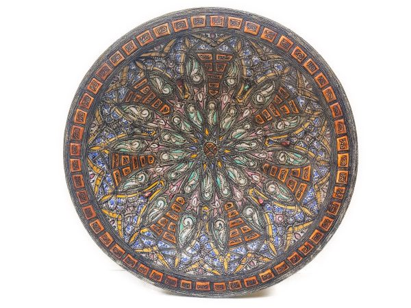 Moroccan Patterned Earthenware Bowls made from a mix of copper, Very beautiful moroccan antique decor