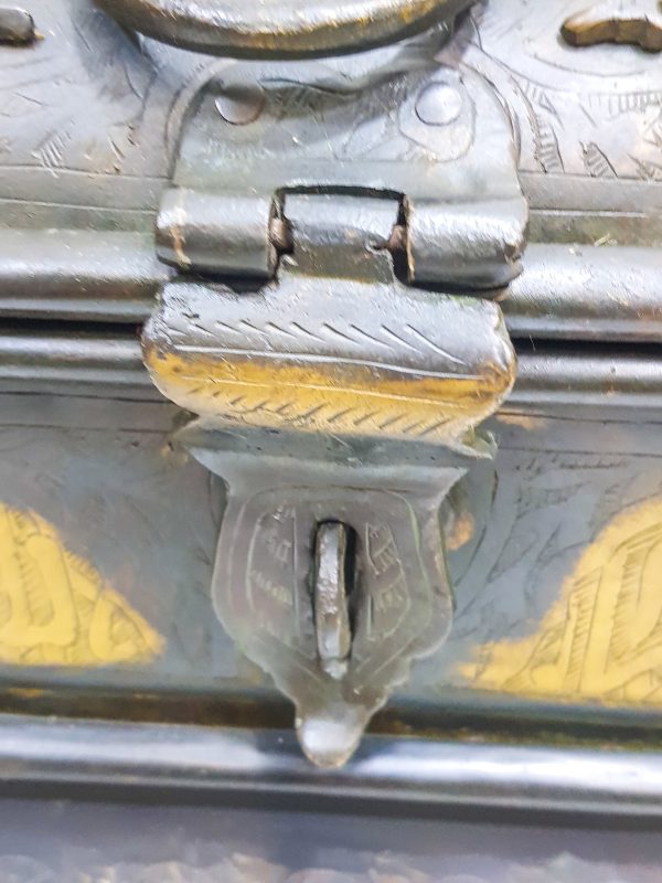 Jewellery Box Oriental Vintage Brass Treasure Chest Jewelry Box
