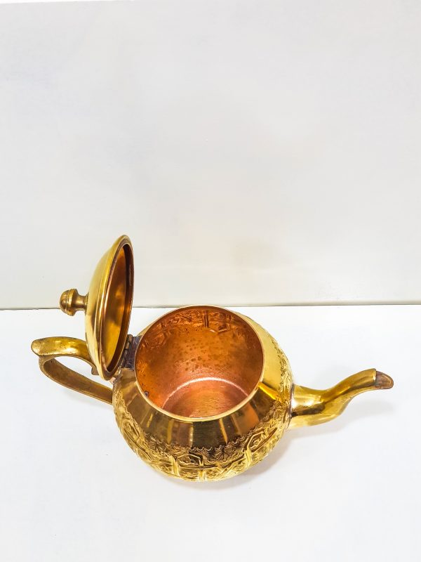 Vintage Moroccan Engraved Tea pot, VINTAGE Moroccan Copper Teapot, Antique Copper Teapot Morocco