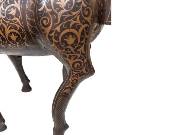 antique Greek Deer copper decoration, copper Deer Sculpture Hand carved