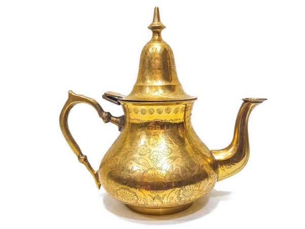 VINTAGE Moroccan Copper Teapot, Antique Copper Teapot Morocco, Moroccan Handmade Teapot