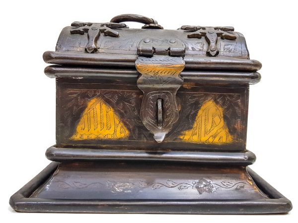 Jewellery Box Oriental Vintage Brass Treasure Chest Jewelry Box