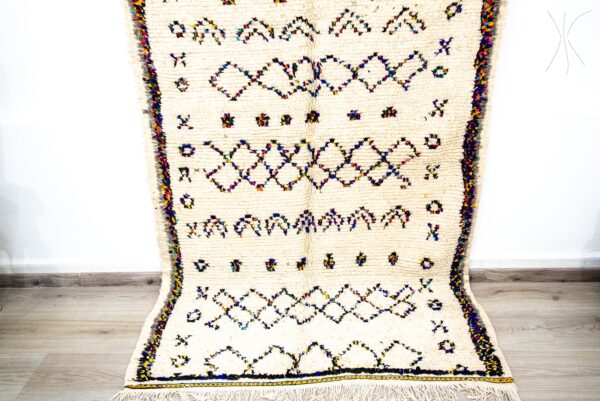 Moroccan rug Hand knotted - Beni ourain rug - all wool berber rug - handmade rug - Genuine lamb wool