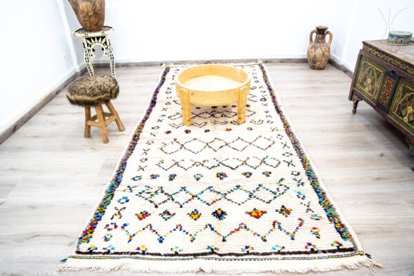 Moroccan rug Hand knotted - Beni ourain rug - all wool berber rug - handmade rug - Genuine lamb wool