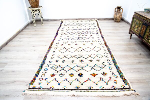 Moroccan rug Hand knotted - Beni ourain rug - all wool berber rug - handmade rug - Genuine lamb wool