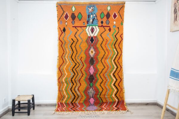 vibrant rugs from Morocco Hand Knotted Rug, Uzbek rugs, Wool Rug,Berber Teppich,Vintage Berber Rug,Moroccan Teppich,Moroccan Carpet